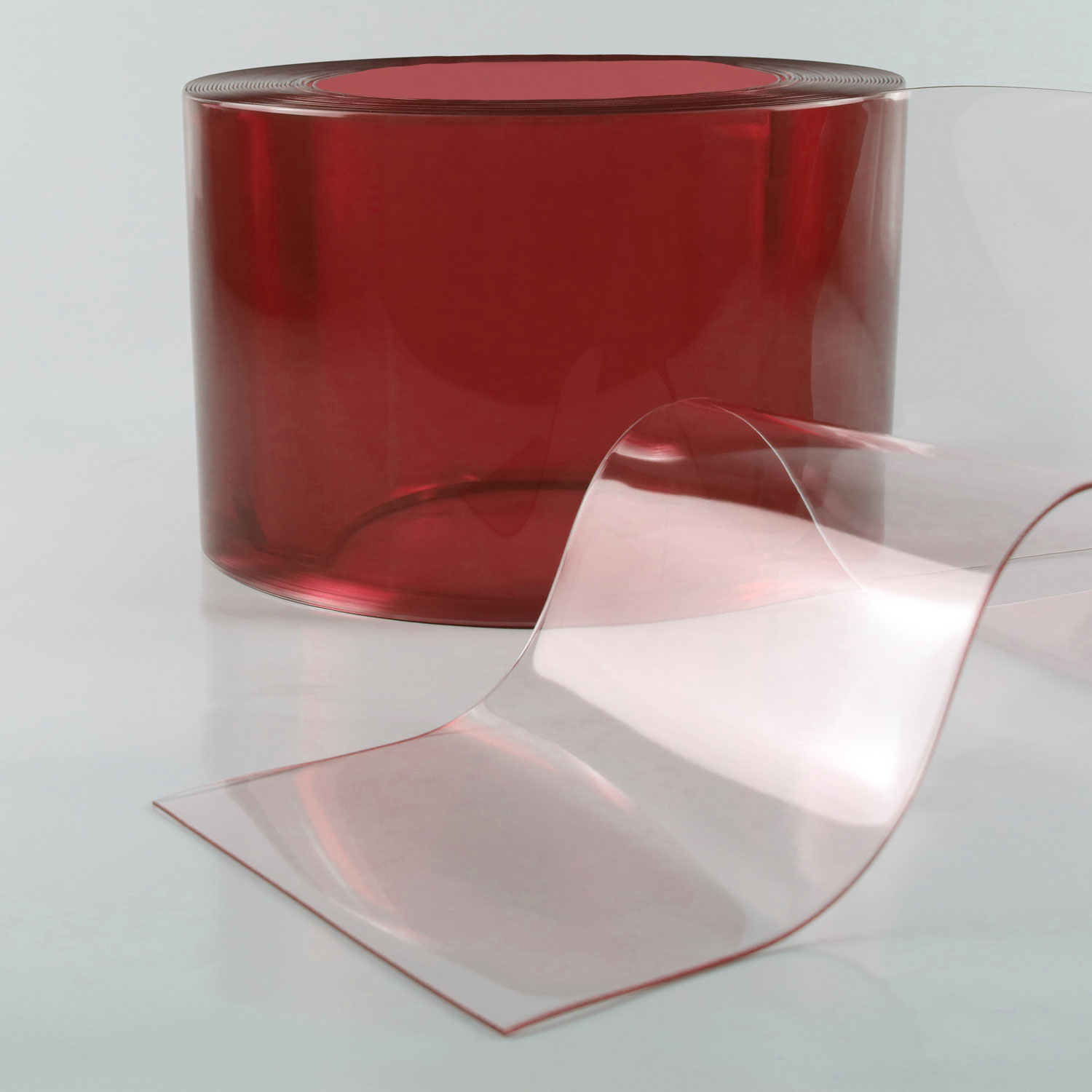 PVC Streifenvorhang Rollenware normalkältefest-rötlich
