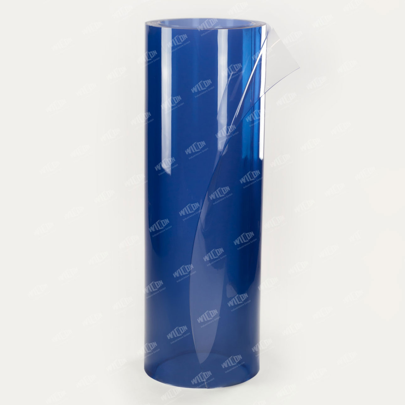 PVC Breitbahnen "trans"-transparent bläulich eingefärbt